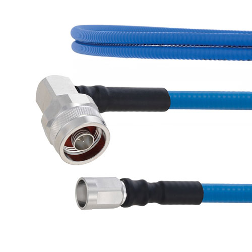 Plenum Low PIM RA N Male to NEX10 Male Cable SPP-250-LLPL Coax in 100 cm Using Times Microwave Parts FMCA1927-100CM