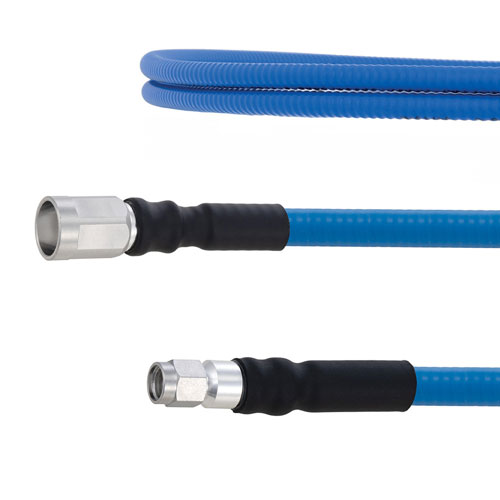Plenum Low PIM SMA Male to NEX10 Male Cable SPP-250-LLPL Coax in 12 Inch Using Times Microwave Parts FMCA1928-12