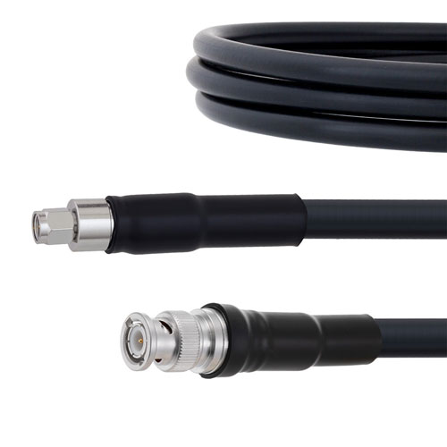 SMA Male (Plug) to BNC Male (Plug) Cable LMR-400 Coax Up To 4 GHz, 1.5 VSWR in 120 Inch with Times Microwave Connectors FMCA1967-120