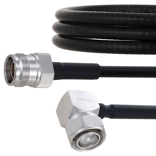 Outdoor Rated Low PIM RA 4.3-10 Male to 4.3-10 Female Cable SPO-250 Coax in 200 cm Using Times Microwave Parts FMCA2002-200CM