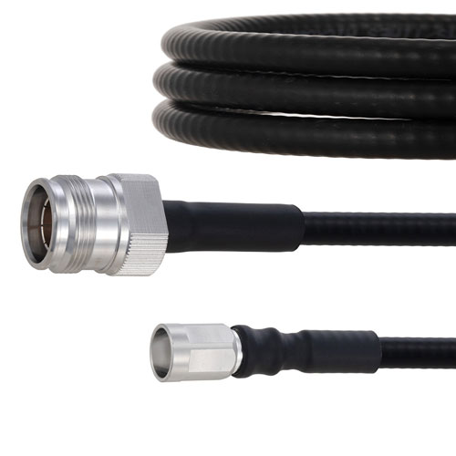 Outdoor Rated Low PIM 4.3-10 Female to NEX10 Male Cable SPO-250 Coax in 24 Inch Using Times Microwave Parts FMCA2008-24