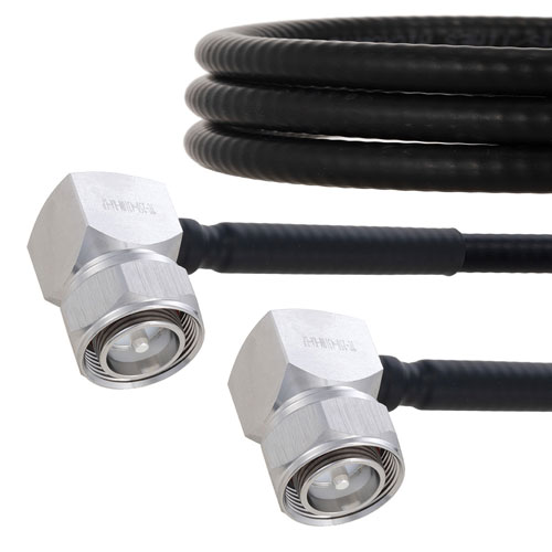 Outdoor Rated Low PIM RA 4.3-10 Male to RA 4.3-10 Male Cable SPO-250 Coax in 150 cm Using Times Microwave Parts FMCA2009-150CM