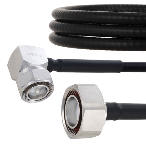 Outdoor Rated Low PIM RA 4.3-10 Male to 7/16 DIN Male Cable SPO-250 Coax in 100 cm Using Times Microwave Parts FMCA2010-100CM