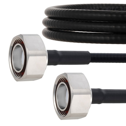 Outdoor Rated Low PIM 7/16 DIN Male to 7/16 DIN Male Cable SPO-250 Coax Using Times Microwave Parts FMCA2011