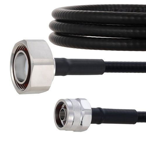 Outdoor Rated Low PIM 7/16 DIN Male to N Male Cable SPO-250 Coax in 150 cm Using Times Microwave Parts FMCA2012-150CM