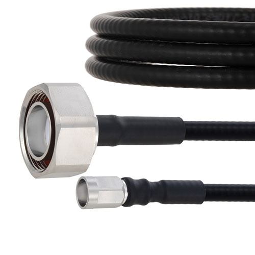 Outdoor Rated Low PIM 7/16 DIN Male to NEX10 Male Cable SPO-250 Coax in 200 cm Using Times Microwave Parts FMCA2014-200CM