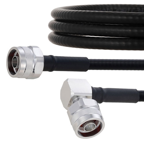 Outdoor Rated Low PIM N Male to RA N Male Cable SPO-250 Coax in 48 Inch Using Times Microwave Parts FMCA2016-48