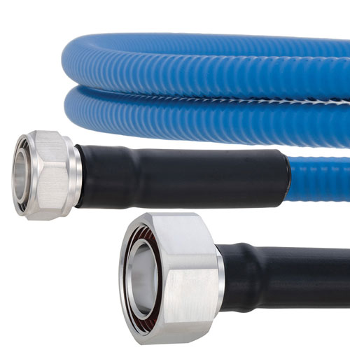 Plenum Low PIM 4.3-10 Male to 7/16 DIN Male Cable SPP-500-LLPL Coax in 200 cm Using Times Microwave Parts and RoHS FMCA2035-200CM
