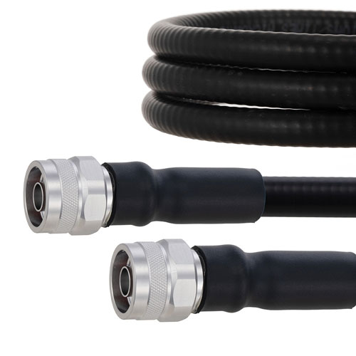 Fire Rated Low PIM N Male to N Male Cable SPF-500 Coax in 12 Inch Using Times Microwave Parts FMCA2044-12