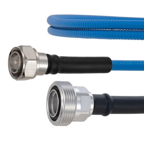 Plenum Low PIM 4.3-10 Male to 7/16 DIN Female Cable SPP-375-LLPL Coax in 48 Inch Using Times Microwave Parts FMCA2051-48