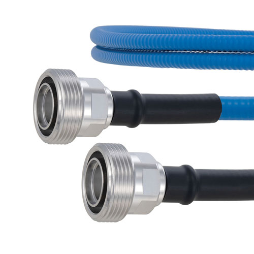 Plenum Low PIM 7/16 DIN Female to 7/16 DIN Female Cable SPP-375-LLPL Coax in 60 Inch Using Times Microwave Parts FMCA2053-60