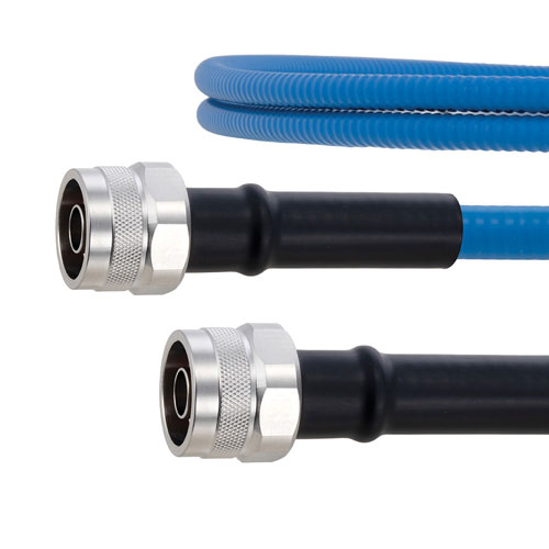 Plenum Low PIM N Male to N Male Cable SPP-375-LLPL Coax in 100 cm Using Times Microwave Parts FMCA2055-100CM