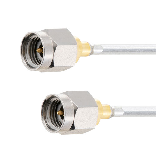 Low Loss 2.92mm Male (Plug) to 2.92mm Male (Plug) Cable 086 Coax Up To 45 GHz, 1.4 VSWR in 36 Inch, Tin Plated Copper Outer Conductor FMCA2093-36