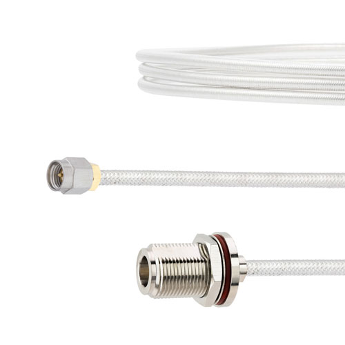SMA Male to N Female Bulkhead Cable FM-SR141TB Coax in 60 Inch FMCA2098-60