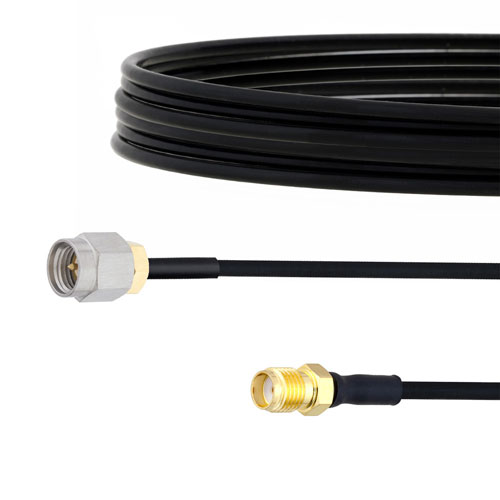 SMA Male to SMA Female Cable FM-SR086TBJ Coax in 6 Inch with LF Solder FMCA2119-6