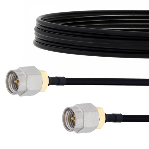 SMA Male to SMA Male Cable FM-SR141TBJ Coax in 18 Inch FMCA2123-18