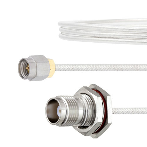SMA Male to TNC Female Bulkhead Cable FM-SR086TB Coax in 60 Inch with LF Solder FMCA2137-60