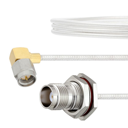 RA SMA Male to TNC Female Bulkhead Cable FM-SR086TB Coax in 48 Inch with LF Solder FMCA2138-48