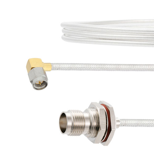 RA SMA Male to TNC Female Bulkhead Cable FM-SR141TB Coax with LF Solder FMCA2140