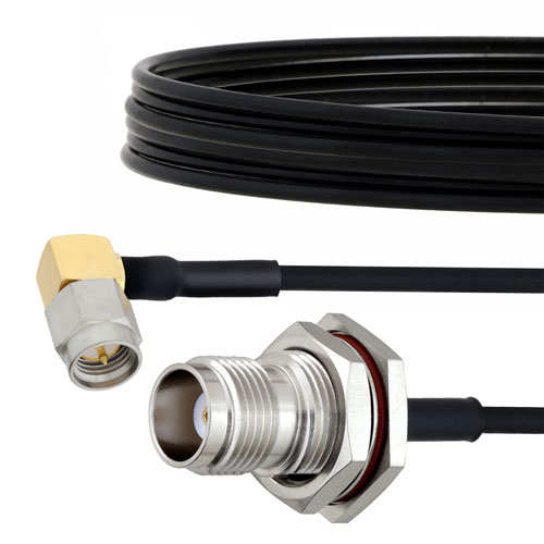 RA SMA Male to TNC Female Bulkhead Cable FM-SR086TBJ Coax in 36 Inch FMCA2142-36