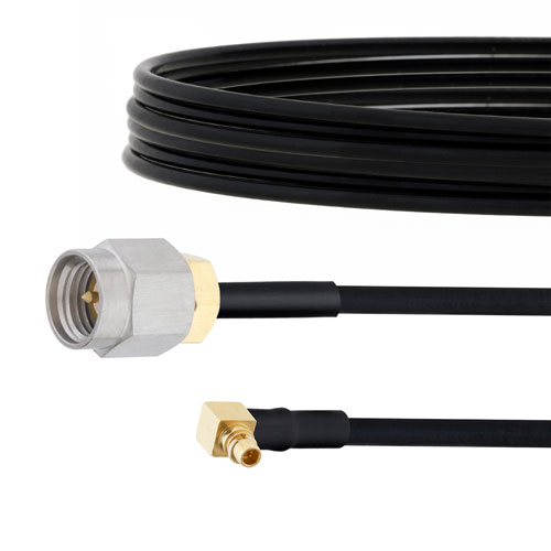 SMA Male to RA MMCX Plug Cable FM-SR086TBJ Coax in 36 Inch FMCA2145-36