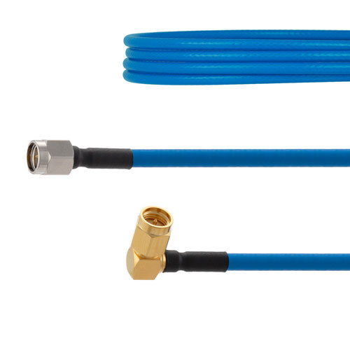 SMA Male to RA SMA Male Cable FM-F141 Coax in 120 Inch FMCA2156-120