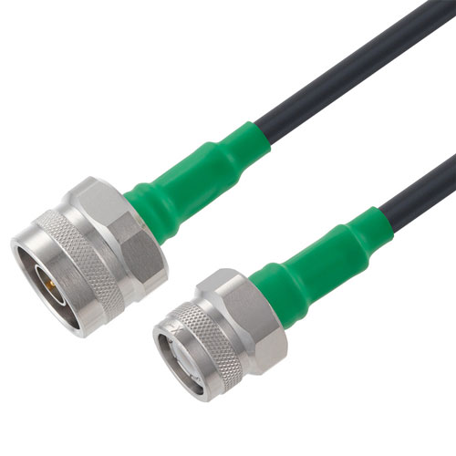 Low Loss N Male to TNC Male Cable LMR-240 Coax in 6 Inch with Times Microwave Connectors with LF Solder FMCA2159LF-06