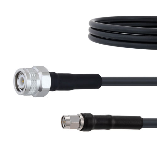 Low Loss SMA Male to TNC Male Cable LMR-240 Coax in 48 Inch with Times Microwave Connectors FMCA2160-48