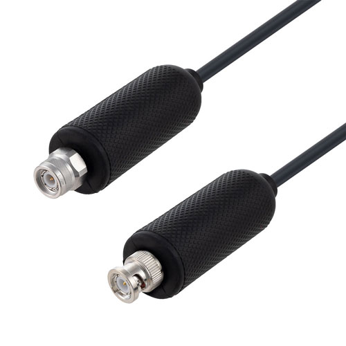 Low Loss TNC Male to BNC Male Cable LMR-240 Coax in 48 Inch with Times Microwave Connectors and Weatherproof Booting FMCA2163/SP-48