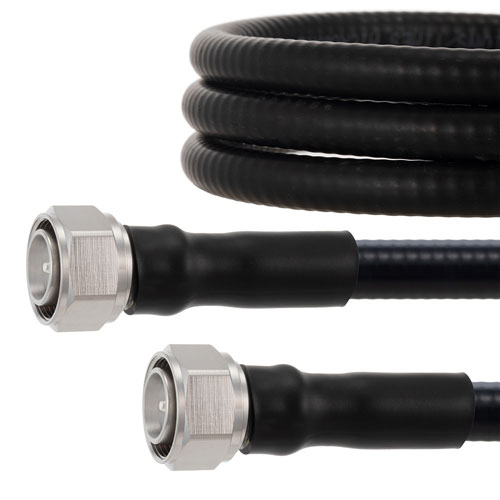 Outdoor Rated Low PIM 4.3-10 Male to 4.3-10 Male Cable SPO-500 Coax Using Times Microwave Parts and RoHS FMCA2192