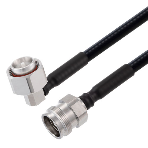 Low PIM RA 4.3-10 Male to 4.3-10 Female Cable 1/4 inch Superflexible Coax in 50 Cm FMCA2243-50CM