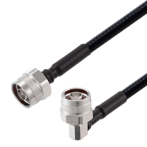 Low PIM N Male to RA N Male Cable 1/4 inch Superflexible Coax in 48 Inch FMCA2254-48