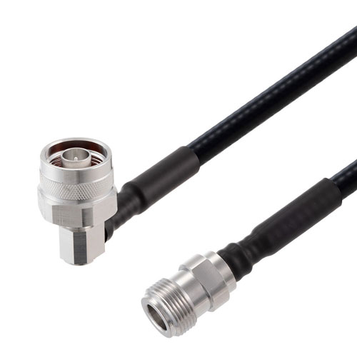Low PIM RA N Male to N Female Cable 1/4 inch Superflexible Coax in 36 Inch FMCA2258-36