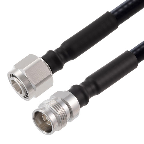 Low PIM 2.2-5 Male to 2.2-5 Female Cable 1/4 inch Superflexible Coax in 12 Inch FMCA2269-12