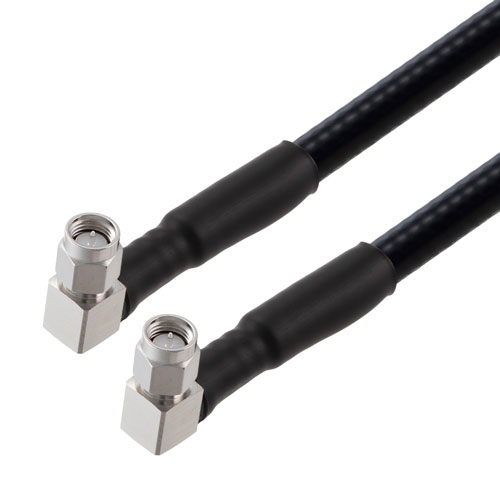 Low PIM RA SMA Male to RA SMA Male Cable 1/4 inch Superflexible Coax in 60 Inch FMCA2278-60