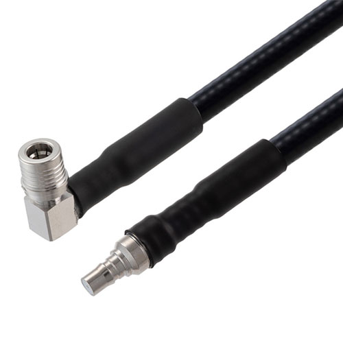 Low PIM Snap-On RA QMA Male to QMA Female Cable 1/4 inch Superflexible Coax FMCA2286