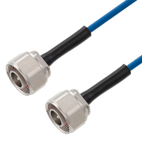 Low PIM 4.1/9.5 Mini DIN Male to 4.1/9.5 Mini DIN Male Cable TFT-402 Coax in 12 Inch Using Times Microwave Components FMCA2300-12