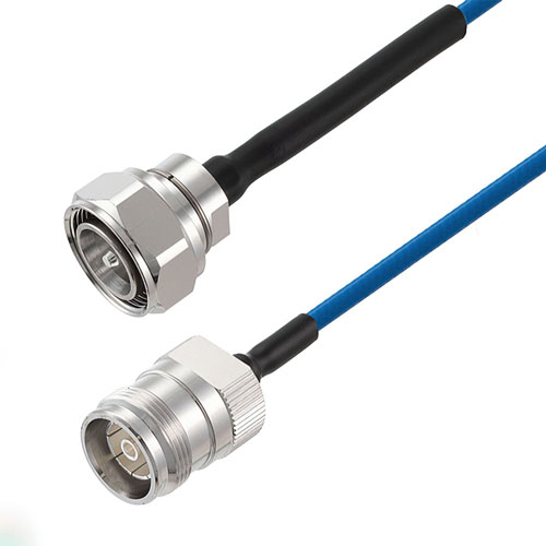 4.3-10 Male to 4.3-10 Female Low PIM Cable 12 Inch Length Using TFT-402 Coax Using Times Microwave Components FMCA2304-12