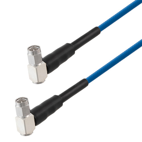 SMA Male Right Angle to SMA Male Right Angle Low PIM Cable Using TFT-402 Coax Using Times Microwave Components FMCA2328