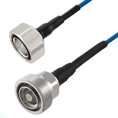 7/16 DIN Male to 7/16 DIN Female Low PIM Cable 24 Inch Length Using TFT-5G-402 Coax Using Times Microwave Components FMCA2343-24