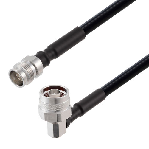Low PIM 2.2-5 Male to RA N Male Cable 1/4 inch Superflexible Coax in 100 CM FMCA2372-100CM