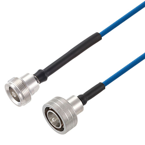 Low PIM 4.1/9.5 Mini DIN Female to Snap-On 4.3-10 Male Cable TFT-402 Coax in 12 Inch Using Times Microwave Components FMCA2408-12