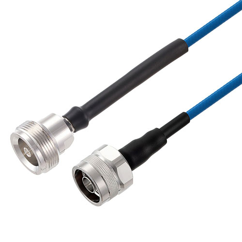 Low PIM 4.1/9.5 Mini DIN Female to N Male Cable TFT-402 Coax in 48 Inch Using Times Microwave Components FMCA2420-48