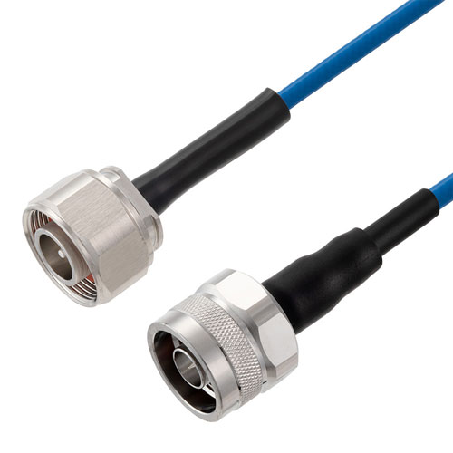 Low PIM 4.1/9.5 Mini DIN Male to N Male Cable TFT-402 Coax in 12 Inch Using Times Microwave Components FMCA2424-12