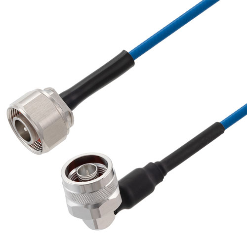 Low PIM 4.1/9.5 Mini DIN Male to RA N Male Cable TFT-402 Coax in 12 Inch Using Times Microwave Components FMCA2425-12