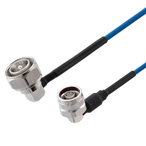 Low PIM RA 4.3-10 Male to RA N Male Cable TFT-402 Coax in 100 CM Using Times Microwave Components FMCA2449-100CM