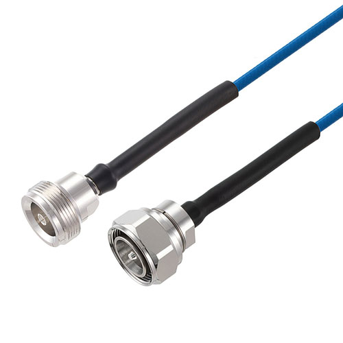 Low PIM 4.1/9.5 Mini DIN Female to 4.3-10 Male Cable TFT-5G-402 Coax in 48 Inch Using Times Microwave Components FMCA2460-48