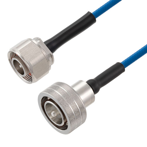 Low PIM 4.1/9.5 Mini DIN Male to Snap-On 4.3-10 Male Cable TFT-5G-402 Coax in 150 CM Using Times Microwave Components FMCA2467-150CM