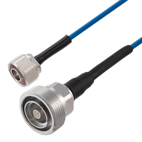 Low PIM 4.1/9.5 Mini DIN Male to 7/16 DIN Female Cable TFT-5G-402 Coax in 12 Inch Using Times Microwave Components FMCA2470-12