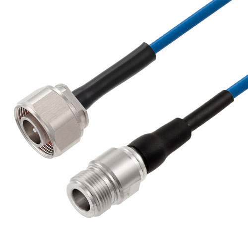 Low PIM 4.1/9.5 Mini DIN Male to N Female Cable TFT-5G-402 Coax in 50 CM Using Times Microwave Components FMCA2476-50CM